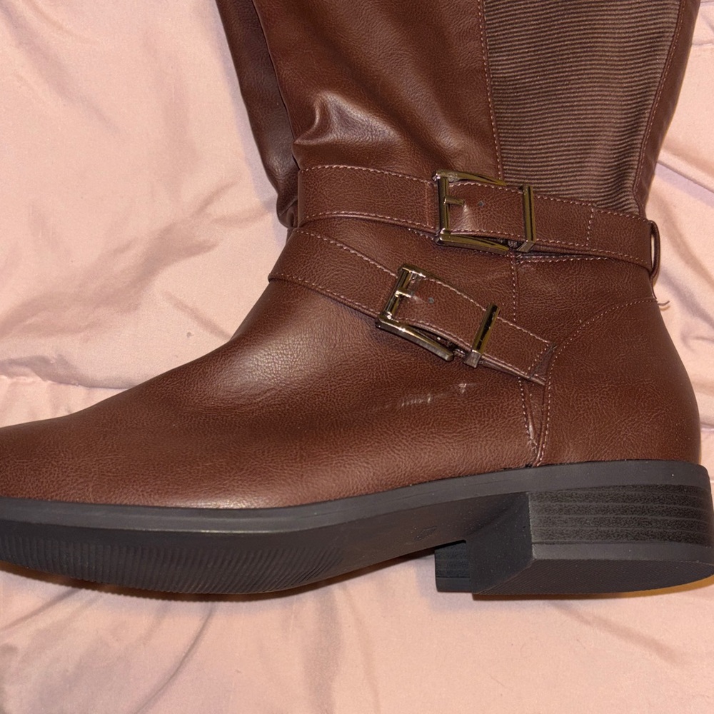 Torrid Knee Boots with Buckle Brown Size 9 Plus Size Women’s Tall NEW - Picture 3 of 14